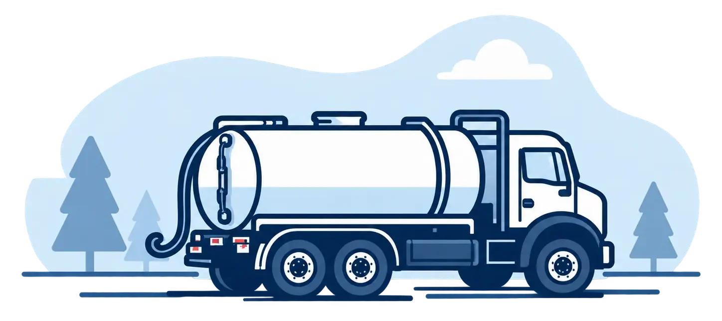 Septic pumping truck